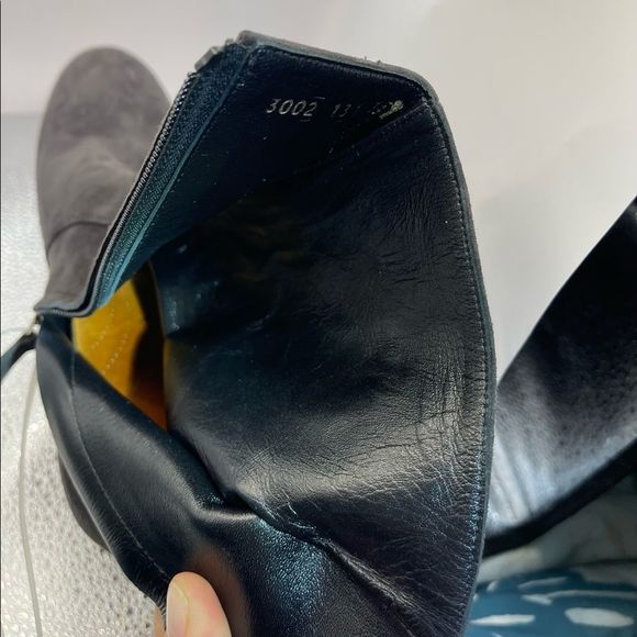 VERO CUOIO side zip suede booties, made in Italy, grey, size 38 (7), - Picture 8 of 10